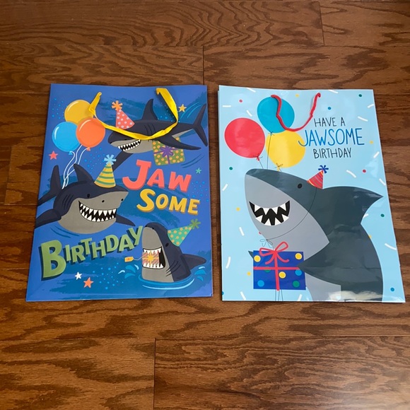 voila Party Supplies Shark Birthday Gift Bags Poshmark